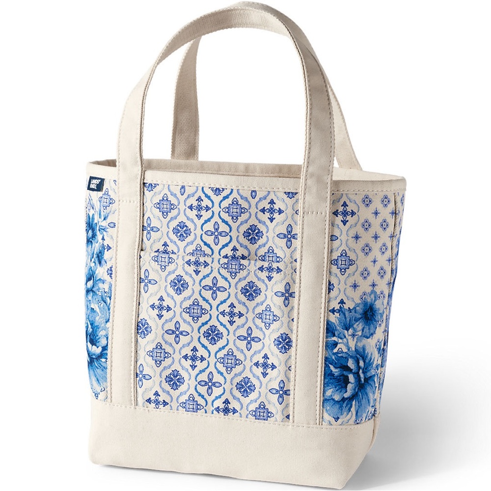 Lands end Canvas tote
Blue Floral Tote Bag